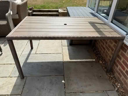 Photo of free Garden table - bought 6 months ago (Hatching Green AL5) #1