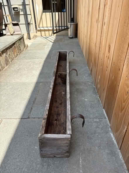Photo of free Wooden flower box w/hooks (Capitol Hill, Duncan St NE) #2