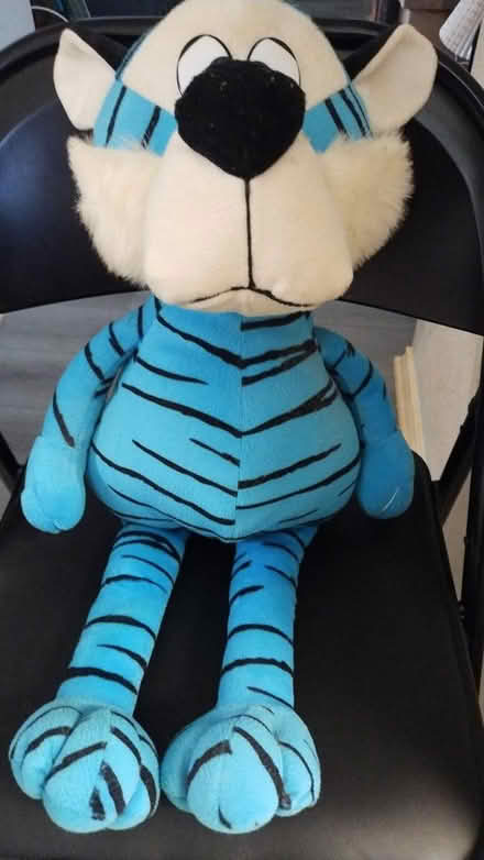 Photo of free stuffed blue tiger (Allen) #1