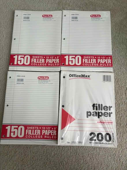 Photo of free College ruled notebook paper (Aurora near Eola & NY) #1