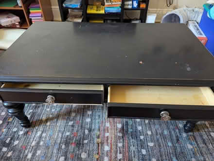 Photo of free Wood coffee table with drawers (Nutley - near Park and Passaic) #3