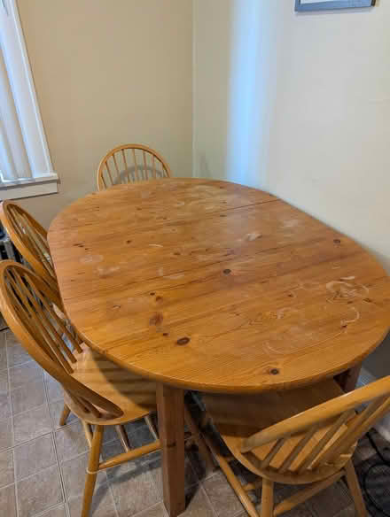 Photo of free Wood kitchen table + 4 chairs (Nutley - near Park and Passaic) #2
