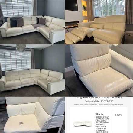 Photo of free Leather corner reclining sofa (Rugeley WS15) #1