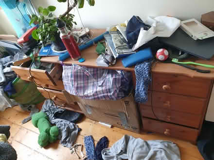 Photo of free Pine desk with drawers (Letchworth SG6) #1