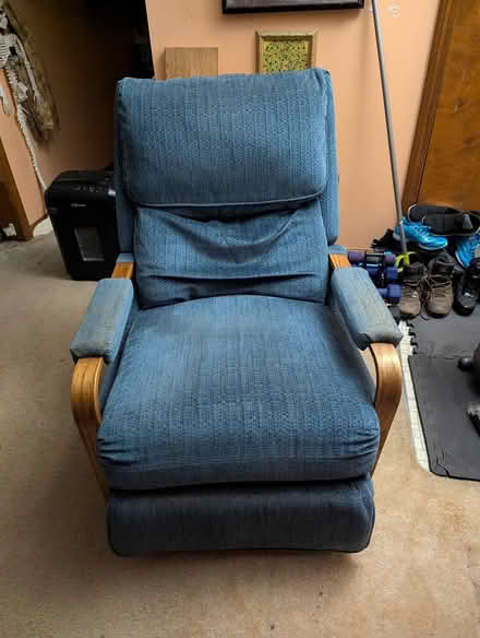 Photo of free Blue Recliner chair (Hadley) #1