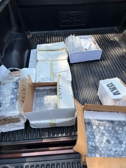Photo of free Carrara Marble Tiles (2104 Yardley Road, Yardley, PA) #1