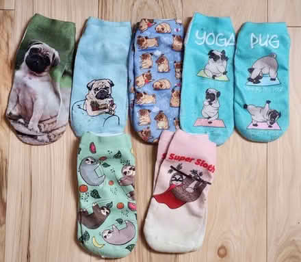 Photo of free 6 Pairs Pug and Sloth Socks for Girls/Women #1