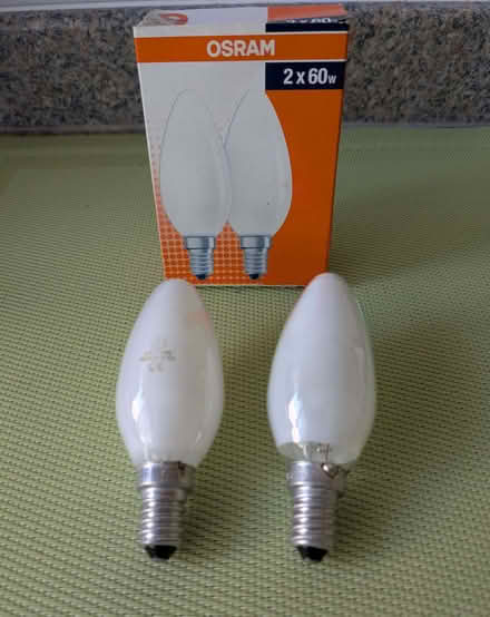 Photo of free Two 60w Screw Lamp Bulbs (Beulah Hill SE19) #1