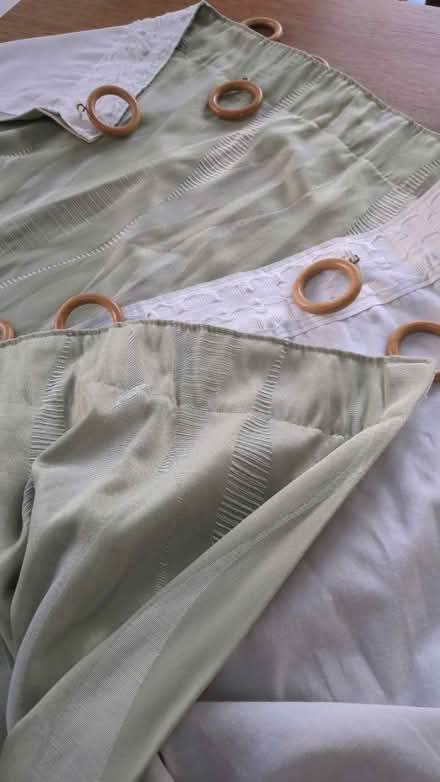 Photo of free Pair of Pale green lined curtains (NR2) #1