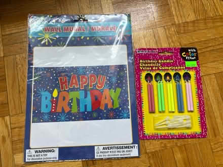 Photo of free Birthday wall mural and candles (Etobicoke) #1