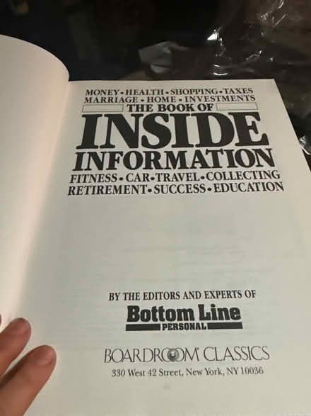 Photo of free Book of inside information (Livingston, NJ) #2
