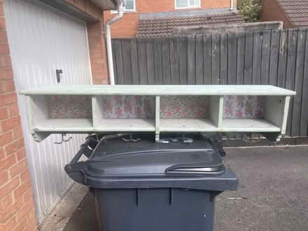 Photo of free Large wooden shelf and coat hanger (Leigh Park BA13) #1