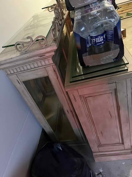 Photo of free Two cabinets with glass shelves top (Downtown Crown/ rio) #2