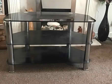 Photo of free Black glass T,V, stand (Portchester PO16) #1