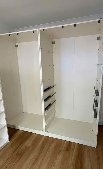 Photo of free Large white IKEA double wardrobe (Oadby Lodge Farm LE2) #2