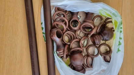 Photo of free Wooden Curtain pole / dark brown (Bromley BR2) #2