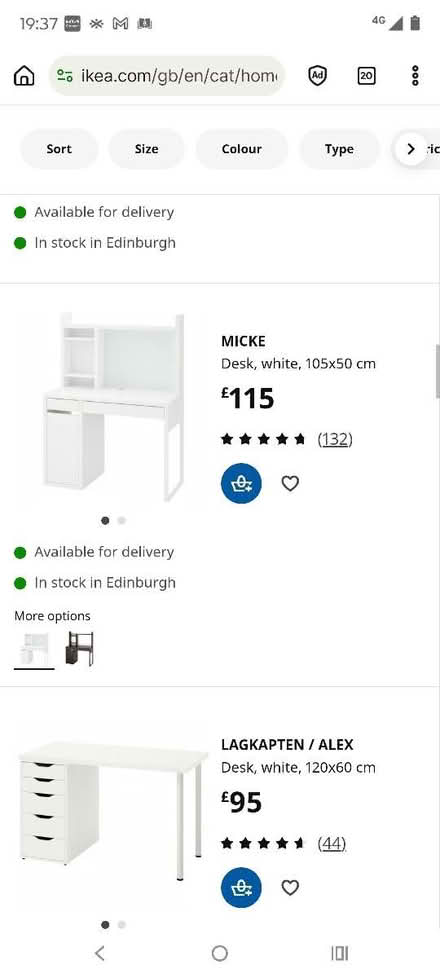 Photo of free IKEA desk topper white for MICKE (AB22) #2