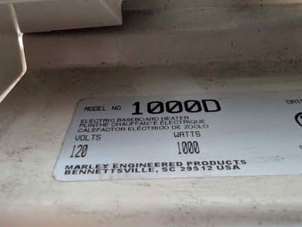 Photo of free Baseboard heater (Burlingame Easton Addition) #2