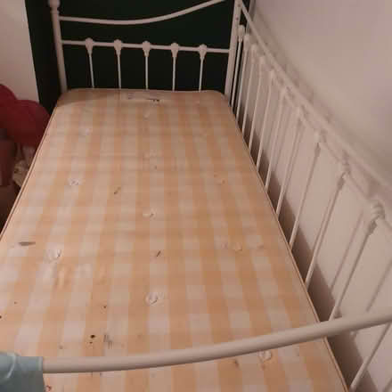 Photo of free Cream metal daybed bed with underneath bed and mattress (Lewisham SE13) #1