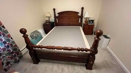Photo of free Queen Bed Frame with Boxspring (Center Valley PA) #1