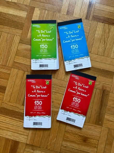 Photo of free Four 3.5 x 7 inch lined notepads (Etobicoke) #1