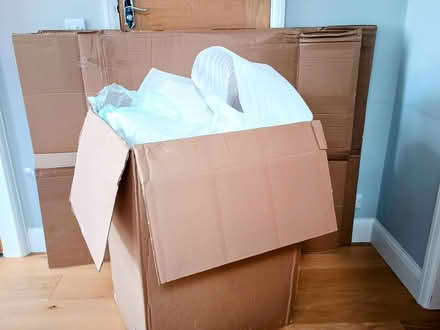 Photo of free Packing boxes v large & bubble wrap (Clewer Green SL4) #1
