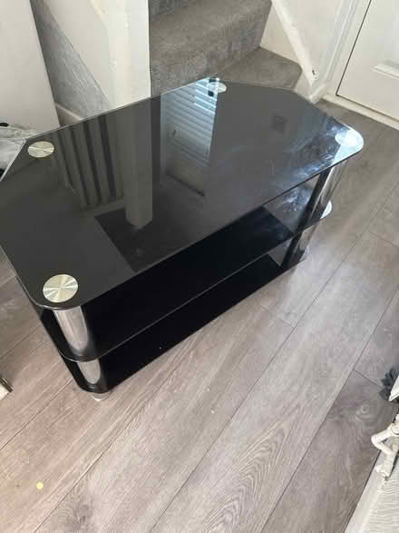 Photo of free Black glass tv stand (Bushbury Hill WV10) #1