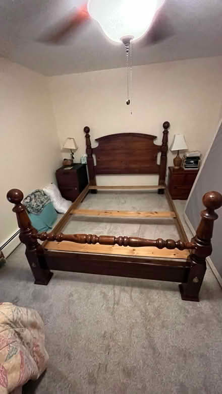 Photo of free Queen Bed Frame with Boxspring (Center Valley PA) #2