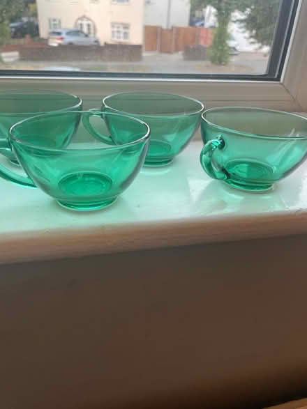 Photo of free Vintage green cups 6 (no saucers ) (Thornton Heath CR7) #2