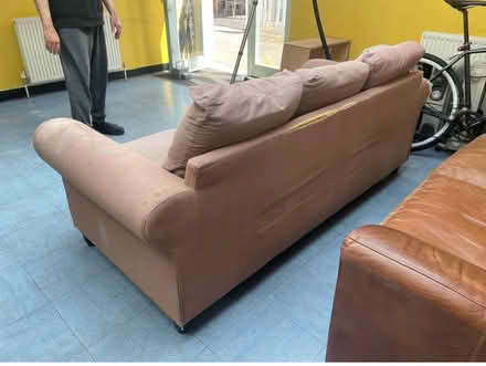 Photo of free Brown fabric sofa (Charlton, SE7) #2