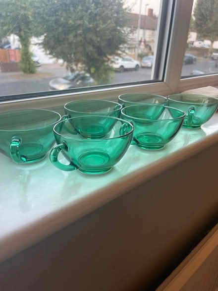 Photo of free Vintage green cups 6 (no saucers ) (Thornton Heath CR7) #1