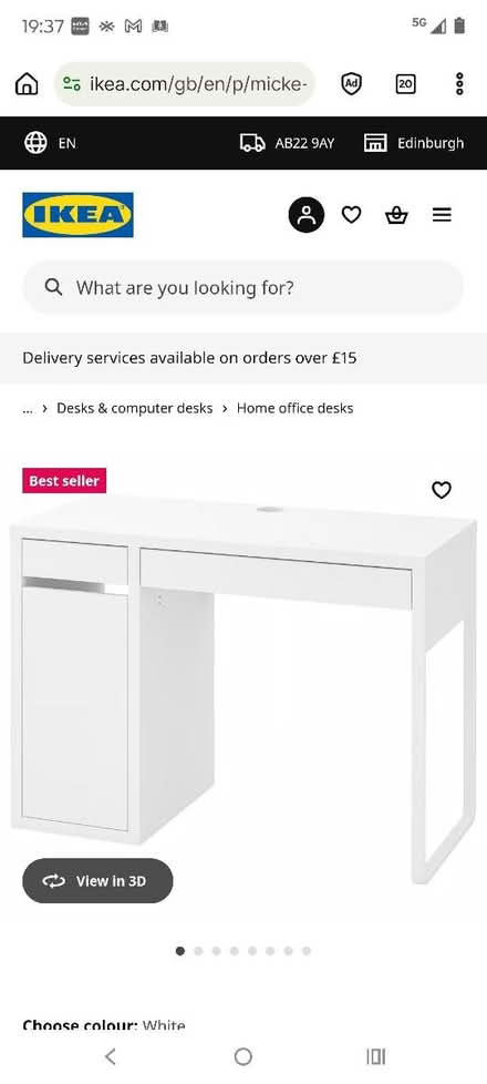 Photo of free IKEA desk topper white for MICKE (AB22) #4