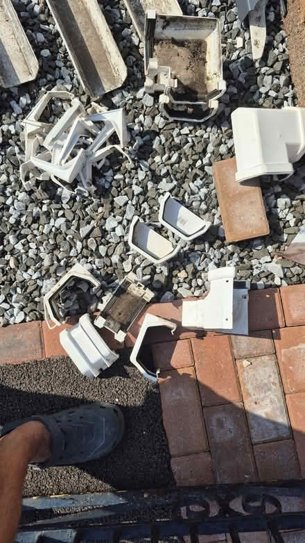 Photo of free Old white pvc guttering (Midsomer Norton) #1