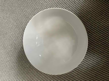 Photo of free Large white salad bowl and plate (Golden Green TN11) #2