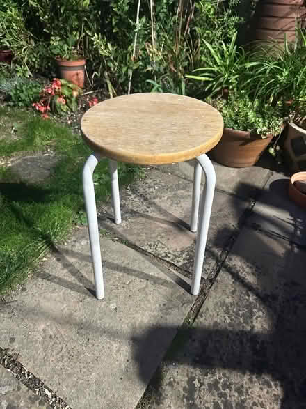 Photo of free Small stool with wood top - must be collected by the 16 Aug (Bushey Village WD23) #1