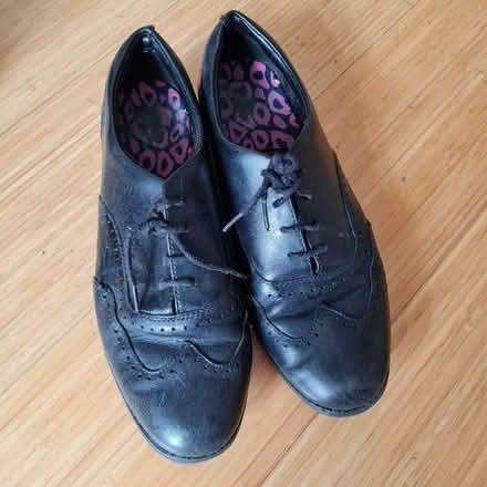 Photo of free Clarks uk6 black.lace up brogue school shoes (The Camp AL4) #1