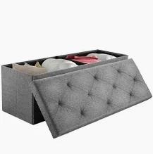 Photo of free Fold-up ottoman storage (used,gray) (Edinburgh EH17) #2