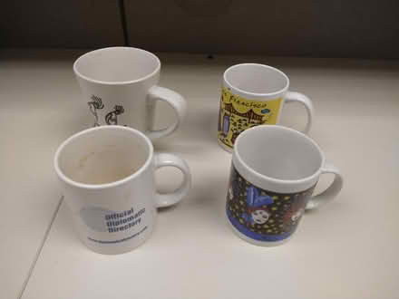 Photo of free Mugs and a plastic container (Foggy Bottom) #2