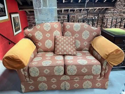 Photo of free Sofas and arm chair (Burnt Yates HG3) #2