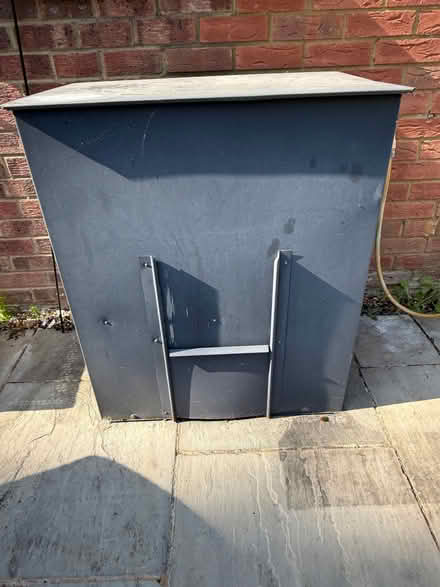 Photo of free Outdoor Steel Coal Storage Bin with Coal and Kindling (Hatching Green AL5) #1