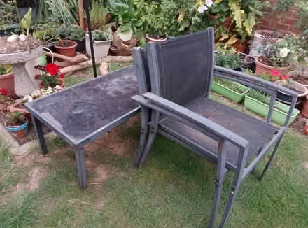 Photo of free Metal patio table and chairs (Portchester PO16) #1
