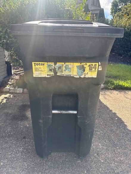 Photo of free 64 gallon Toter trash bin (Jamestown) #1