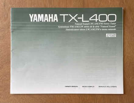 Photo of free YAMAHA TX-L400 Tuner Manual (Bognor Regis PO21) #1