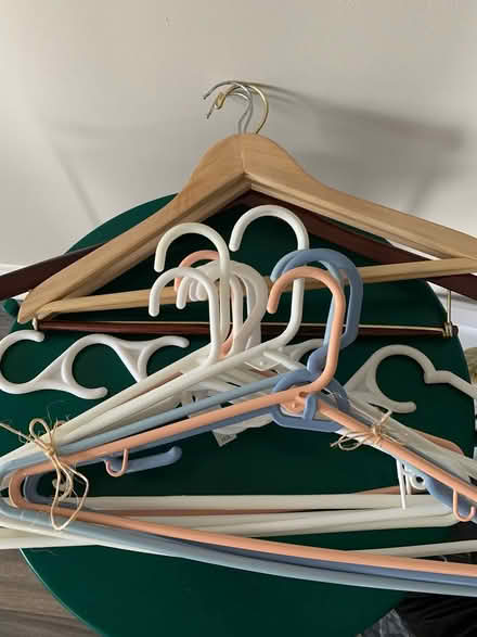 Photo of free Wood and plastic hangers (Ashburn) #1