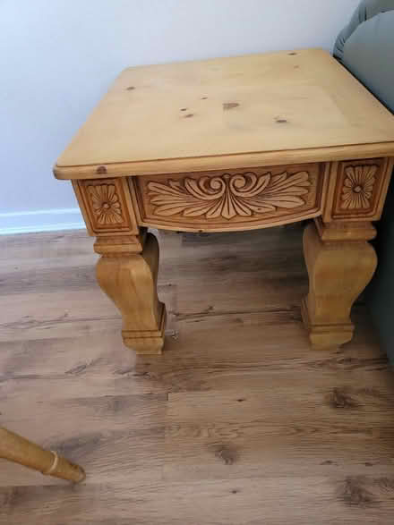 Photo of free Chunky Pine table (Healey OL12) #1