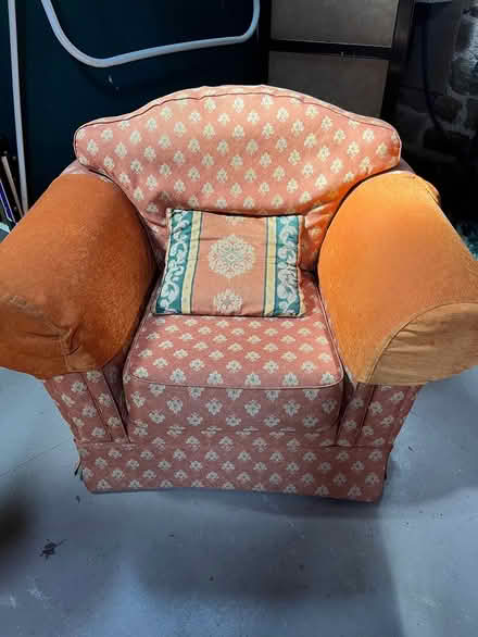 Photo of free Sofas and arm chair (Burnt Yates HG3) #3