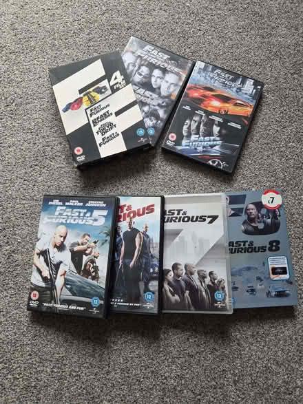 Photo of free Fast & Furious DVDs 1 - 8 (Barkingside IG5) #1