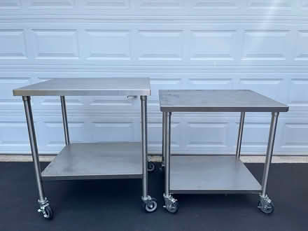 Photo of free 2 stainless steel work tables (Near Cosner’s Corner) #1
