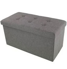 Photo of free Fold-up ottoman storage (used,gray) (Edinburgh EH17) #1
