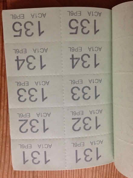Photo of free Book of raffle tickets (Oakridge RG21) #2